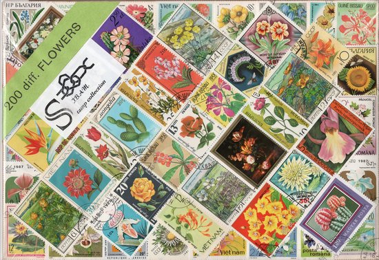 Afbeelding van het spel Postzegelpakket - 200 verschillende Bloemen