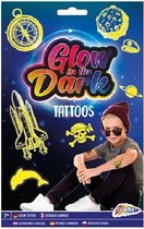 Stoere Glow In The Dark tattoos - ruimte, planeten, raket, kompas, piraten, dolfijnen - schoencadeau funcadeau