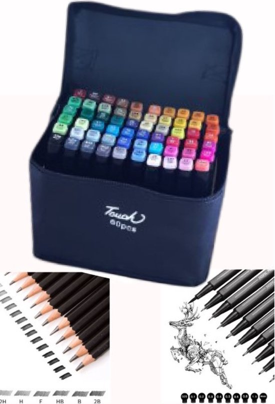 Crayon de Couleurs Kit Dessin Professionnel, 48pcs Peinture et