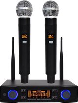 Draadloze Microfoonset – Draadloze Microfoon Karaoke – Draadloze Microfoons – Draadloos Microfoonsysteem - Flanner®