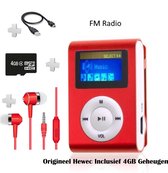 Hewec MP3 speler display 4GB - Rood