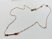 Ketting Arrow / Pijl | Rosekleurig | AG925