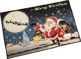 Deurmat- Kerst deurmat - Kerstman deur mat - Droogloopmat 50 x 80 cm - Kerstdecoratie - Deurdecoratie