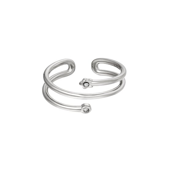 Verstelbare spiraalring - Yehwang - Ring - One size - Zilver