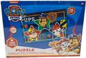 Paw Patrol puzzel 99 stukjes - Blauw / Multicolor - Karton - 33 x 22 cm - 99 stukjes