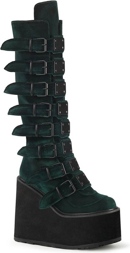 Demonia Platform Bottes femmes -38 Chaussures- SWING-815 US 8 Vert