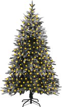 Huis en Tuin Depot Kunstkerstboom Met Led'S En Sneeuw 210 Cm Pvc En Pe