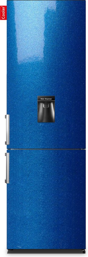 Koelkast: COOLER LARGEH2O-FBMET Combi Bottom Koelkast, F, 196+66l, Blue Metalic Gloss Front, Handle, Waterdispenser, van het merk Cooler