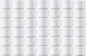 cosmetica potjes 42 stuks - 8ml - wit glans - plastic pot met deksel - leeg potje met deksel -  sample potje - pot schroefdeksel - make-up potjes- zalf potjes - reis potjes - creme potje - di