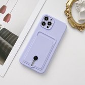 Lila / Paars iPhone Hoesje met Pasjeshouder - iPhone 11 Pro Max