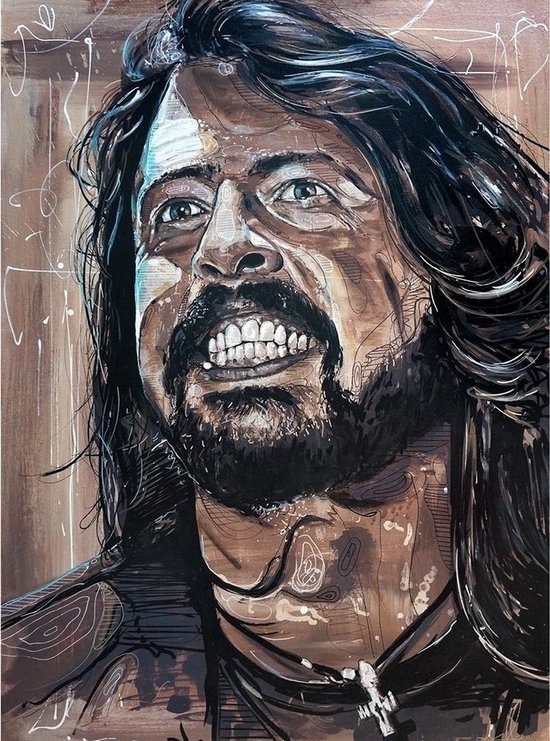 Dave Grohl - Foo Fighters - Canvas - 70 x 100 cm