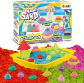 Magic Sand 32343 Activity Box 700 g kleurrijk kneedbaar indoorzand BPA-vrij en glutenvrij kneedbaar met accessoires, tweekleurig-meisjes en jongens vanaf3 jaar- verjaardag-sinterklaas-kerst