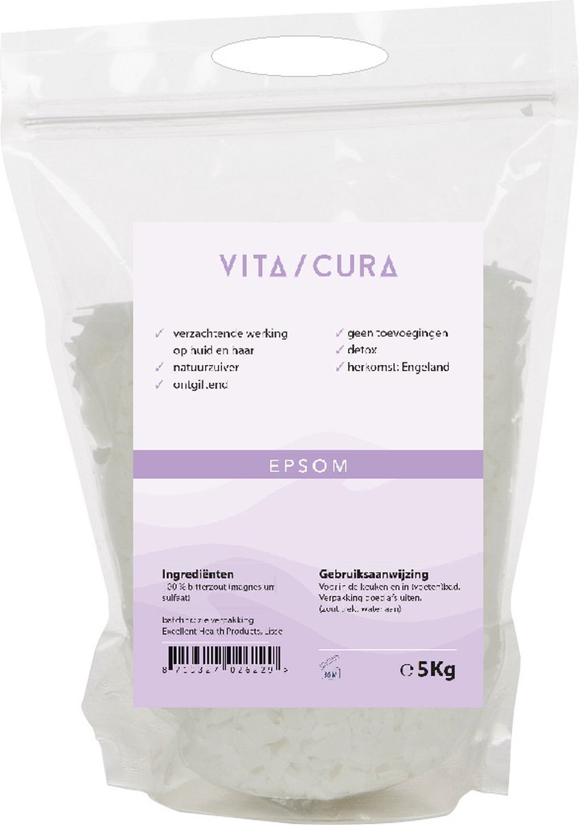 VitaCura® Epsomzout 5 kilo l huid l spieren l ontspannen