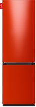 COOLER LARGECOMBI-FRED Combi Bottom Koelkast, E, 198+66l, Hot Rod Red Gloss Front