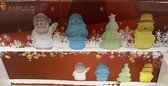LED Kerstfiguren - Set van 4 stuks - met colour changing LED - wit - 7.6x4.6x9cm – Kerstdecoratie