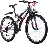 Ks Cycling Fiets Mountainbike Volledig ATB 26" Topeka Grijs-rood - 48 cm
