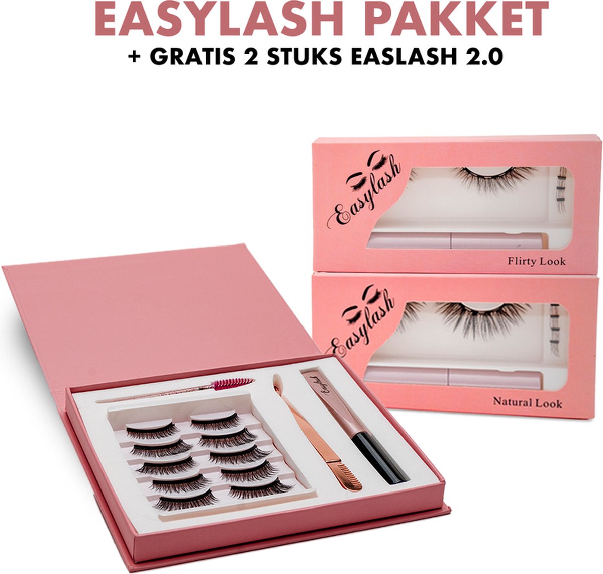 3 x EasyLash Magnetische Wimpers – Magnetische wimpers met eyeliner – Nepwimpers - Lashes – Lash lift - Wimpers – Wimperextensions – Natuurlijke look