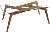 Rechthoekige salontafel - L 120 x D 70 x H 45 cm - Anis ash
