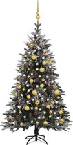 Huis en Tuin Depot Kunstkerstboom Met Led'S, Kerstballen En Sneeuw 150 Cm Pvc Pe