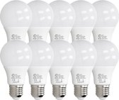 ECD Germany 10er Pack E27 LED-lamp 7W - vervangt 45W gloeilamp - warm wit 3000K - 420 lumen - kijkhoek 270° - 220-240V - EEK A+ - gloeilamp spaarlamp