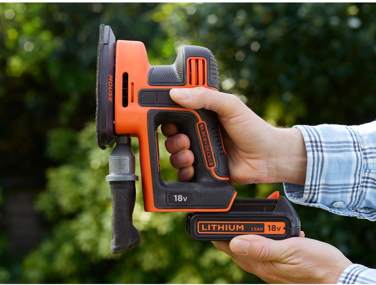 BLACK+DECKER 18V Mouse detailschuurmachine accu - BDCDS18-QW – foto 5