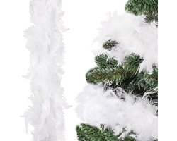 Springos Boa | Kerstslinger | Kerstboa | Kerst Accessoires | 4 m | Wit