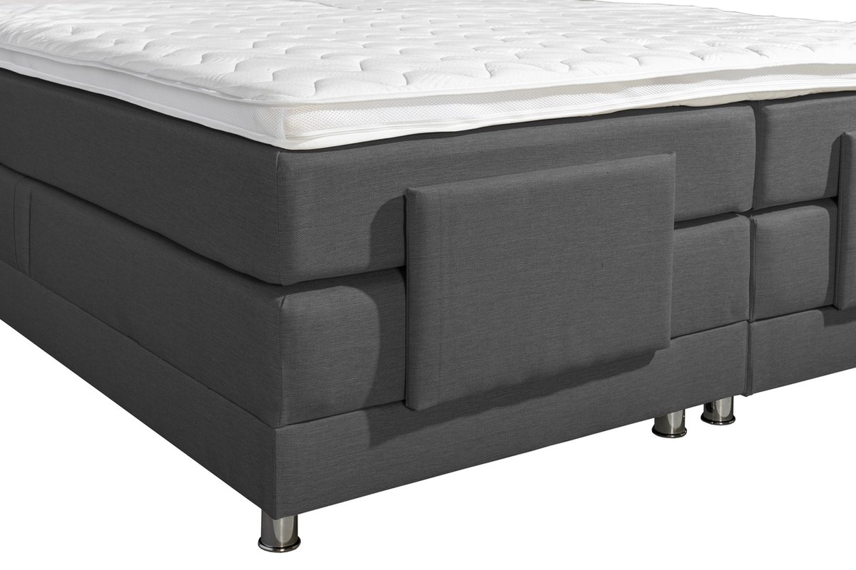 Anno 1588 Elektrische Boxspring LUXA - Pocketvering - Luxe Topper - Antraciet - 160x200 cm - Inclusief Montage + Dekbed en Kussens thumbnail 6