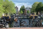 Fietsen om Amsterdamse brug - Puzzel 252 stukjes | Amsterdam - Nederland