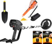 ODISUS Metaal Detector voor Goud, Munten, Sierraden, ... - Metaaldetector voor Kinderen & Volwassenen - 20 cm Detectie Diepte - 78 tot 103 cm Lang - Inclusief 2x Batterijen & Pintpointer & Pl