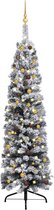 Huis en Tuin Depot Kunstkerstboom Met Led'S En Kerstballen Smal 210 Cm Groen