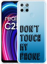 Realme C25Y Hoesje Don't Touch My Phone - Designed by Cazy