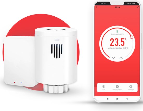plein gewicht Luipaard evanell° Slimme Radiatorkraan met WiFi & App – Smart Home – Werkt met  Google Home & Alexa | bol.com