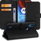 Book Cover Motorola Moto E7/E7i Power Hoesje Zwart met Pasjeshouder