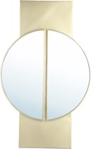 Spiegel - Spiegels - Wandspiegel - Industriële Spiegel - Spiegel Rond - Goud - 56 cm breed