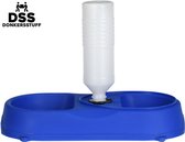 Donkersstuff - Drink- en Voerbak - Voerbak - Kleine Honden - Katten - Automatisch - Water - Dispenser - Inclusief Waterfles - Polypropyleen -Blauw