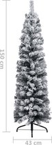Huis en Tuin Depot Kerstboom Met Led'S En Sneeuwvlokken Smal 150 Cm Pvc Groen