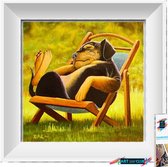 Artstudioclub®  Diamond painting volwassenen 25x25 cm Slapende hond