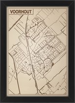 Houten stadskaart van Voorhout