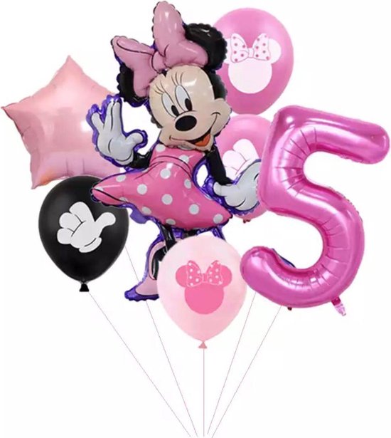 Mickey Minnie Ballonnen 1 set Verjaardagsfeestje Decoraties 32Inch Nummer Cartoon Mickey Mouse Ballon Kinderen Speelgoed Nummer 5