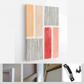 Set van abstracte handgeschilderde illustraties voor wanddecoratie, briefkaart, Social Media Banner, Brochure Cover Design achtergrond - moderne kunst Canvas - verticaal - 19624741