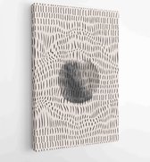 Zwart-wit abstracte muurkunst achtergrond vector 3 - Moderne schilderijen – Verticaal – 1909205644 - 40-30 Vertical