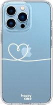 HappyCase iPhone 13 Pro Hoesje Flexibel TPU Hartje Print