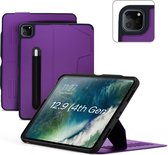 Zugu case - iPad Pro 12.9 (Gen 4 2020 / Gen 3 2018) - oersterke luxe flip-over case - volledige 360˚ bescherming – met multifunctionele standaard functie – geschikt voor Apple Penc