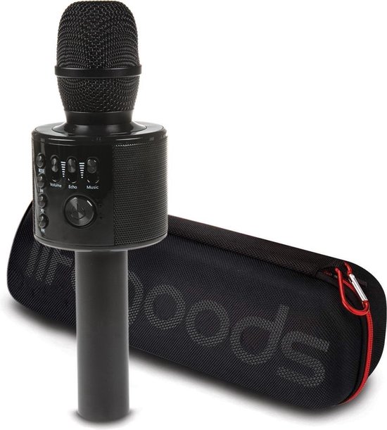 Interpretatief haat Speel LifeGoods Karaoke Microfoon - Bluetooth - Draadloos - met Speaker - Zwart |  bol.com
