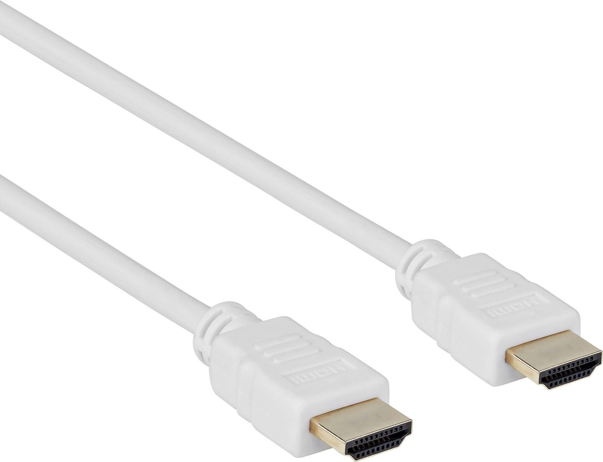HDMI kabel - High Speed Cable - 10.2 Gbps - 4K@30 Hz - Male to Male - 3 Meter - Wit - Allteq