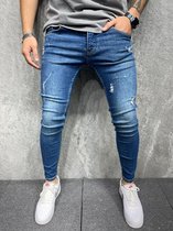 Skinny Jeans Mannen Gescheurde Jeans Mannelijke 2021 Nieuwe Casual Gat Straat Hip Hop Slanke Denim Broek Man Mode jogger Broek