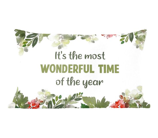 Sierkussens - Kussentjes Woonkamer - 50x30 cm - Kerst - Quote - Waterverf - Kerstversiering - Kerstdecoratie voor binnen - Woonkamer