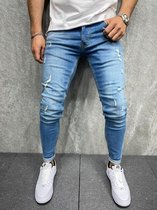 Skinny Jeans Mannen Gescheurde Jeans Mannelijke 2021 Nieuwe Casual Gat Straat Hip Hop Slanke Denim Broek Man Mode jogger Broek