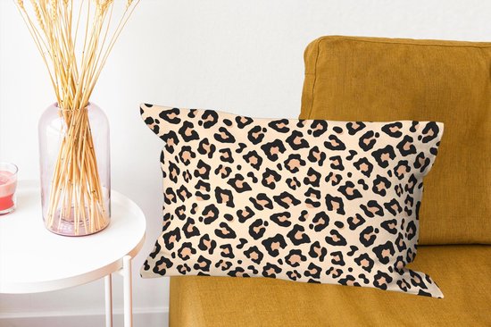 Jungle kussen versierd met groene dieren, luipaard voor buiten, zebra's, tropische decoraties, kussens, cadeaus voor woondecoratie, 40 x 40 cm, tropische kussens