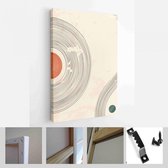 Abstracte illustratie in minimalistische stijl voor wanddecoratie achtergrond. Halverwege de eeuw moderne minimalistische kunstdruk - Modern Art Canvas - Verticaal - 1874434285